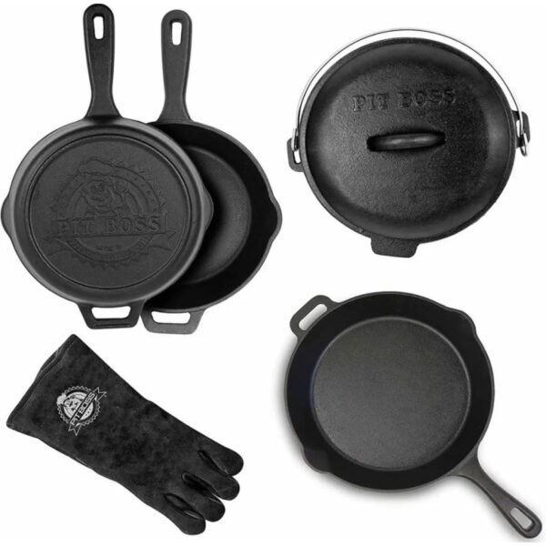 Pit Boss 6-teiliges Gusseisen-Kochzubehör-Set für den Grill