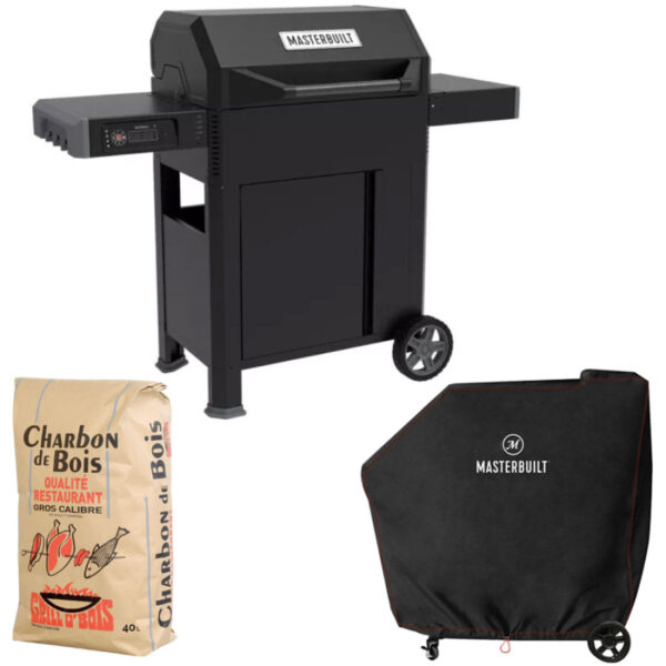 BLACK FRIDAY PACK - Masterbuilt AutoIgnite 545 Grill + Abdeckhaube + Kohle