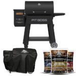 Pit Boss Competition 1250 Pelletgrill mit Schutzhülle und 3 Sack Holzpellets im Set