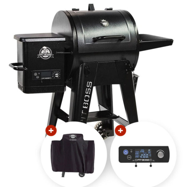 Vorteilspaket: Pit Boss Navigator 550 Pelletgrill + Abdeckhaube + WLAN-Controller
