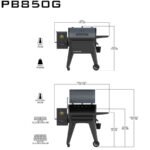 Pit Boss Navigator 850 Grill-Paket + Abdeckhaube + 3 Säcke Pellets + Pizzastein – Image 6