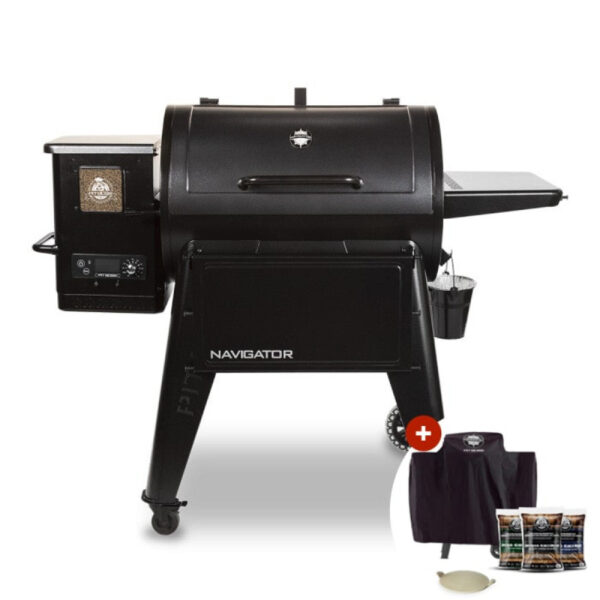 Pit Boss Navigator 850 Grill-Paket + Abdeckhaube + 3 Säcke Pellets + Pizzastein